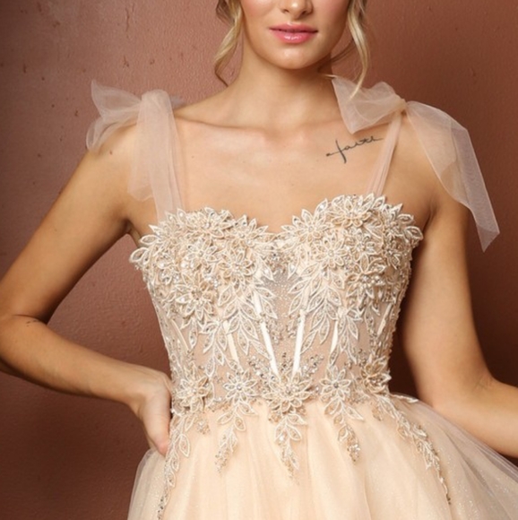 COPY - Blue,champagne gold,lilac short formal homecoming prom party evening dre… - Picture 6 of 9